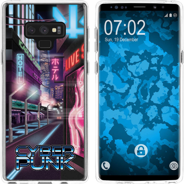 Galaxy Note 9 Silikon-Hülle Retro Wave Cyberpunk.01 M4 Case