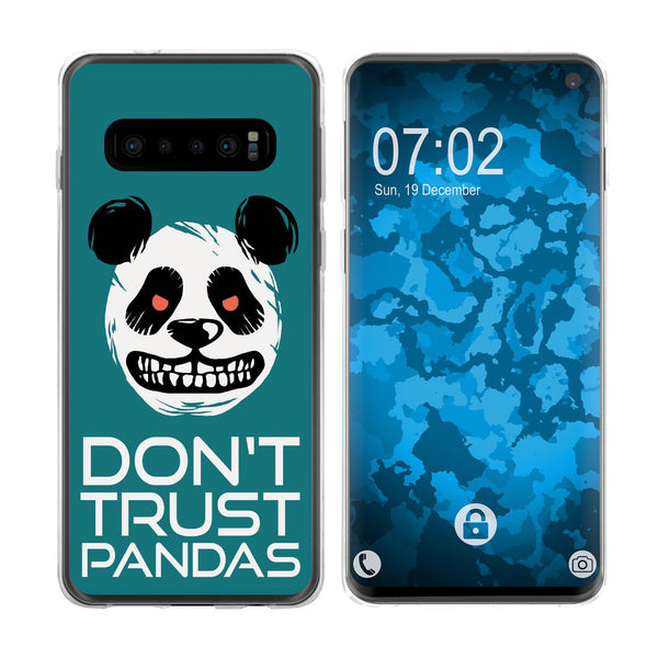 Galaxy S10 Silikon-Hülle Crazy Animals Panda M2 Case