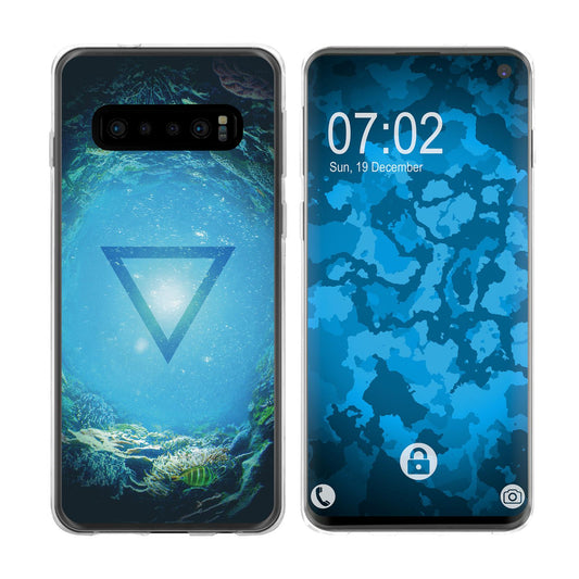 Galaxy S10 Silikon-Hülle Element Wasser M4 Case