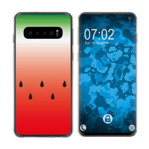 Galaxy S10 Silikon-Hülle Sommer Melone M5 Case