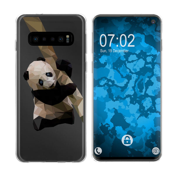 Galaxy S10 Silikon-Hülle Vektor Tiere Panda M4 Case