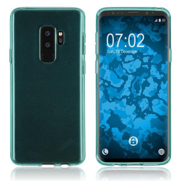 PhoneNatic Case kompatibel mit Samsung Galaxy S9 Plus - türkis Silikon Hülle transparent Cover