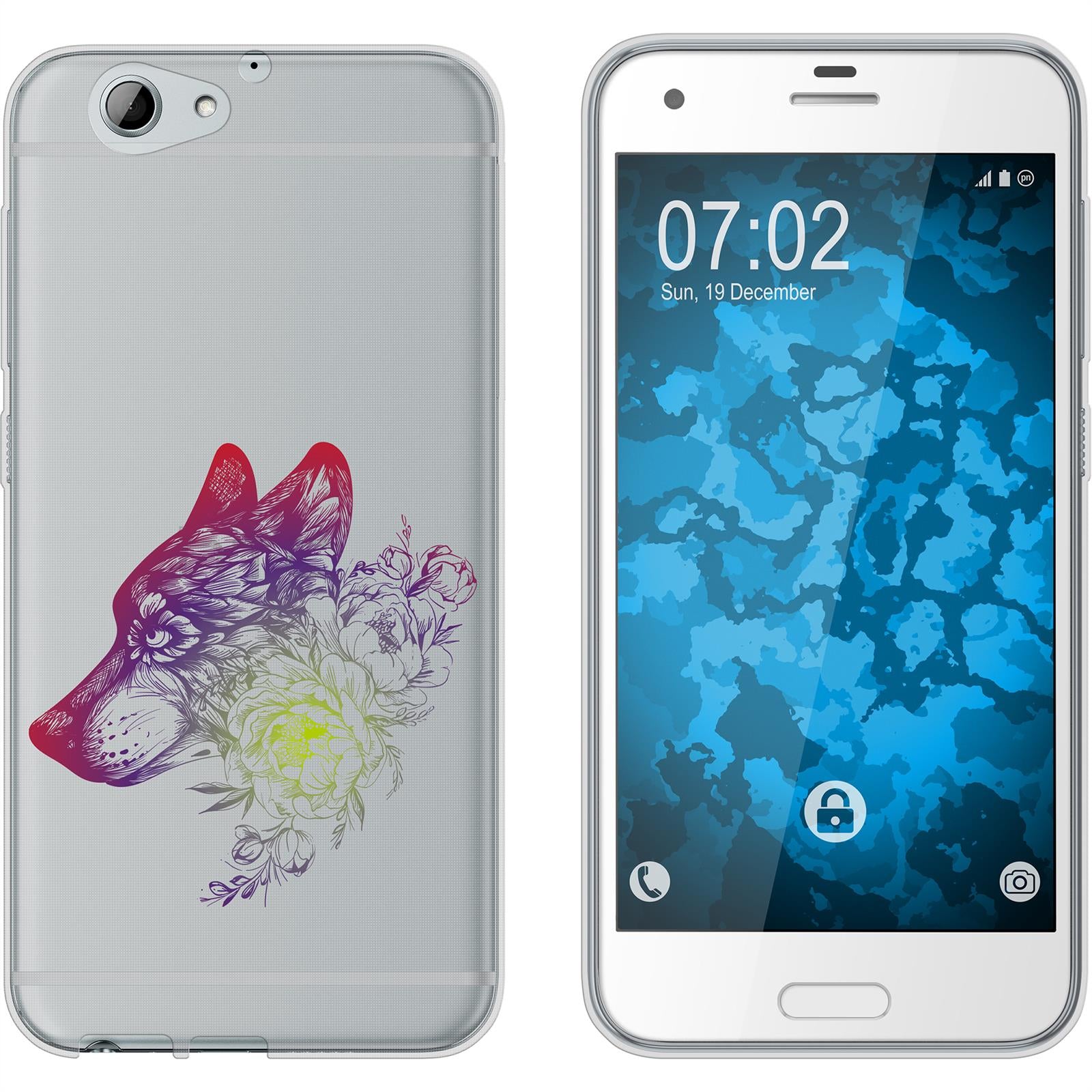 One A9s Silikon-Hülle Floral Wolf M3-5 Case