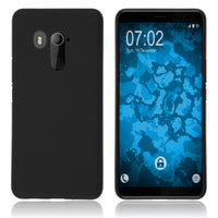 PhoneNatic Case kompatibel mit HTC U11 Plus - schwarz Silikon Hülle matt Cover