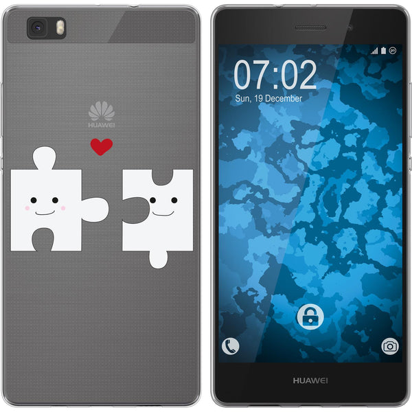 P8 Lite 2015 (1.Gen.) Silikon-Hülle in Love M1 Case