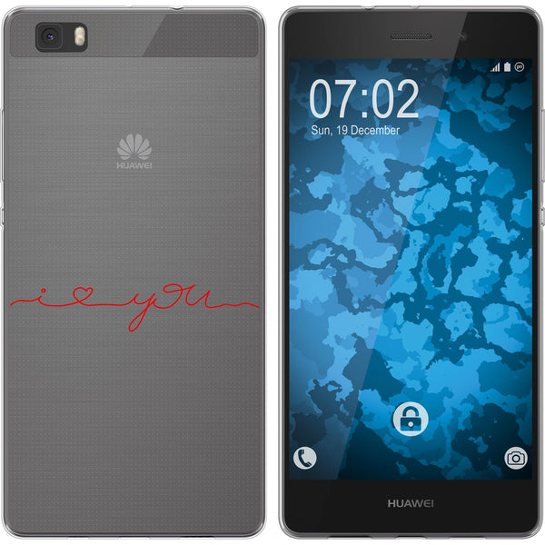 P8 Lite 2015 (1.Gen.) Silikon-Hülle in Love M2 Case
