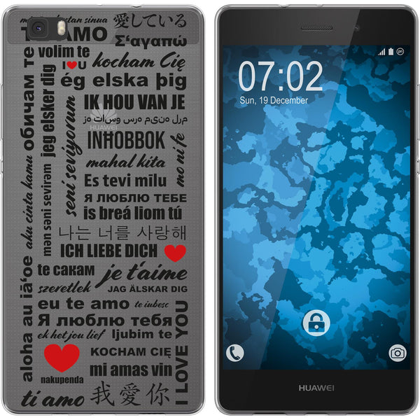 P8 Lite 2015 (1.Gen.) Silikon-Hülle in Love M4 Case