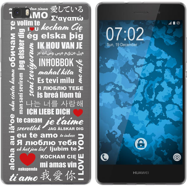 P8 Lite 2015 (1.Gen.) Silikon-Hülle in Love M5 Case