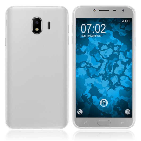PhoneNatic Case kompatibel mit Samsung Galaxy J4 - Crystal Clear Silikon Hülle transparent Cover