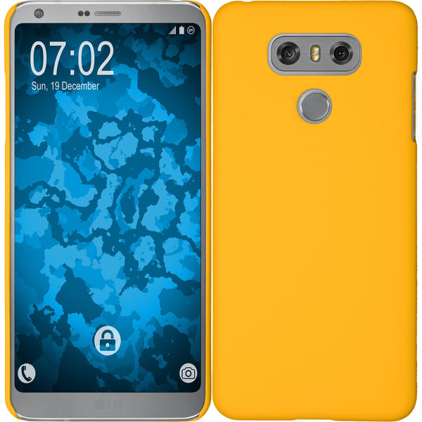 Hardcase für LG G6 gummiert gelb