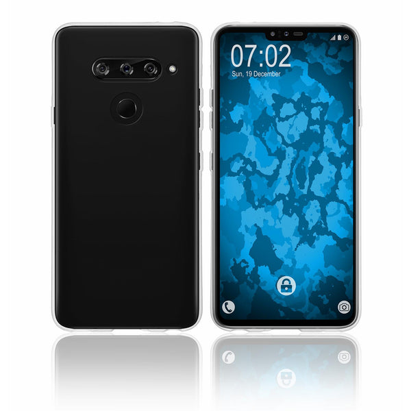 PhoneNatic Case kompatibel mit LG V40 ThinQ - Crystal Clear Silikon Hülle transparent Cover