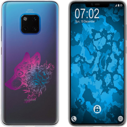 Mate 20 Pro Silikon-Hülle Floral Wolf M3-6 Case