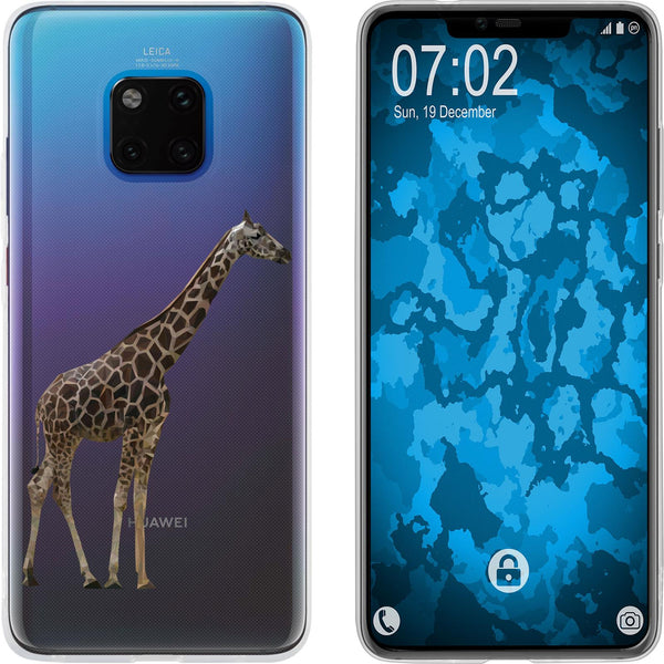 Mate 20 Pro Silikon-Hülle Vektor Tiere Giraffe M8 Case