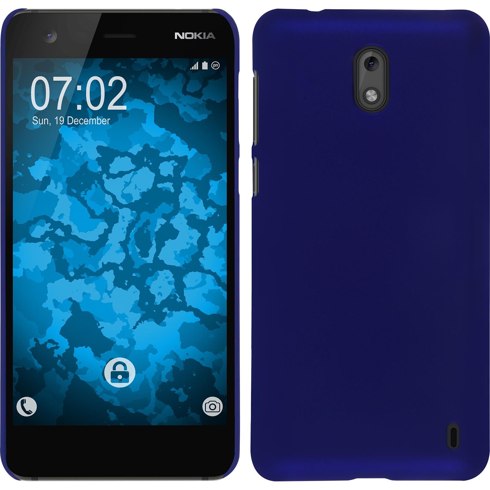 Hardcase für  Nokia 2 gummiert blau