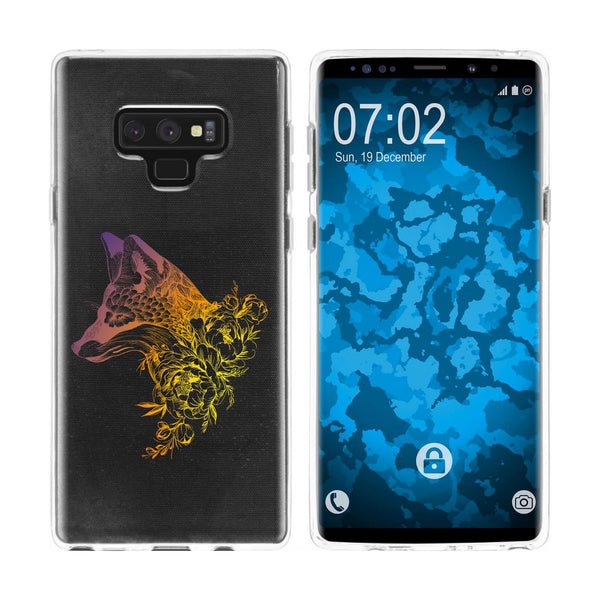 Galaxy Note 9 Silikon-Hülle Floral Fuchs M1-3 Case