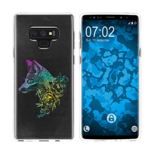 Galaxy Note 9 Silikon-Hülle Floral Fuchs M1-4 Case