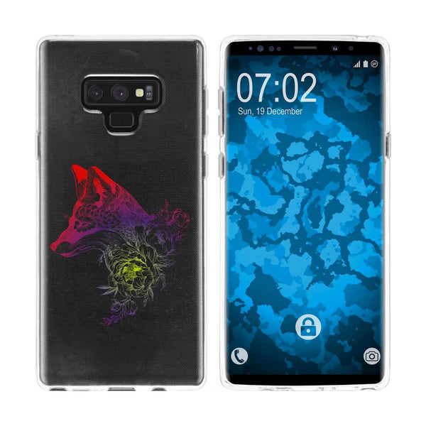 Galaxy Note 9 Silikon-Hülle Floral Fuchs M1-5 Case