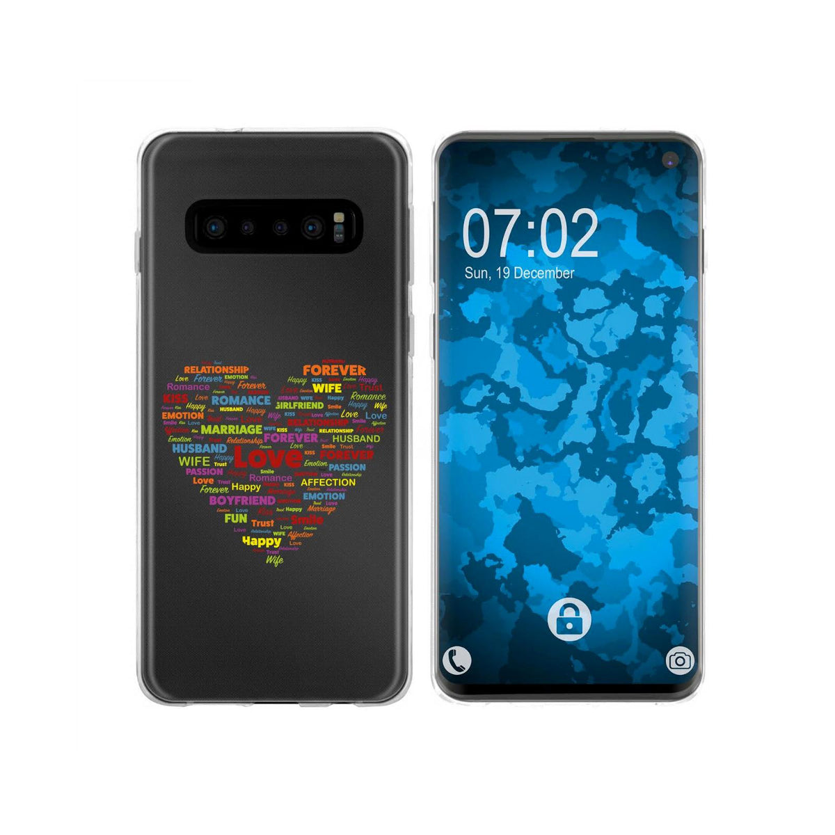 Galaxy S10 Silikon-Hülle pride Herz M5 Case