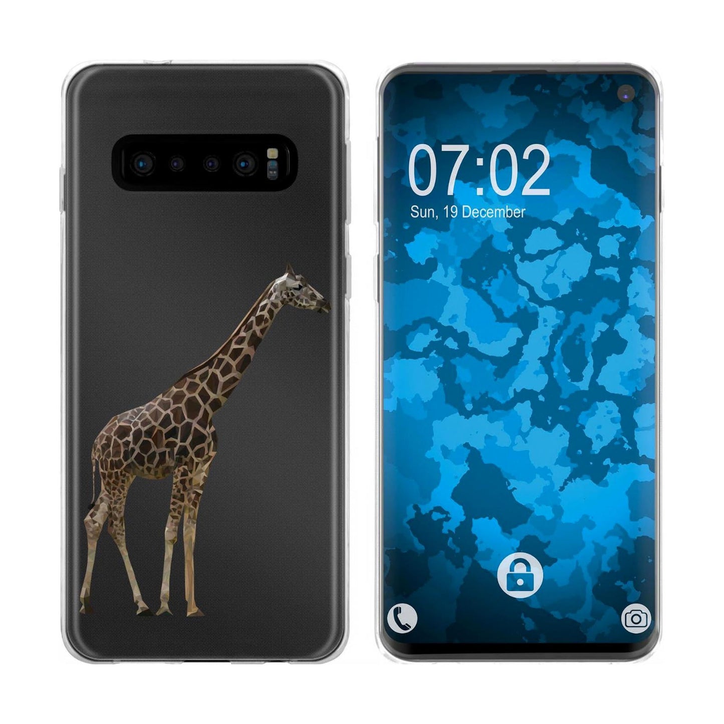 Galaxy S10 Silikon-Hülle Vektor Tiere Giraffe M8 Case