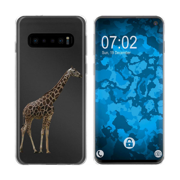 Galaxy S10 Silikon-Hülle Vektor Tiere Giraffe M8 Case