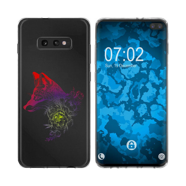 Galaxy S10e Silikon-Hülle Floral Fuchs M1-5 Case