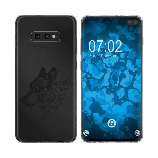 Galaxy S10e Silikon-Hülle Floral Wolf M3-1 Case