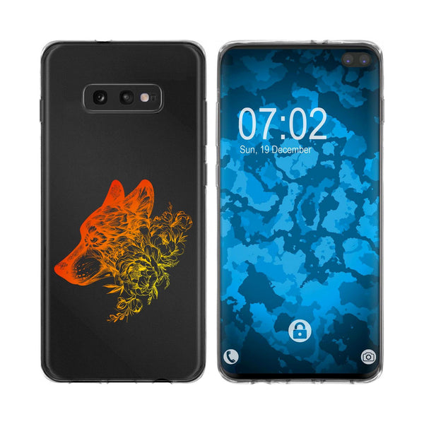 Galaxy S10e Silikon-Hülle Floral Wolf M3-2 Case