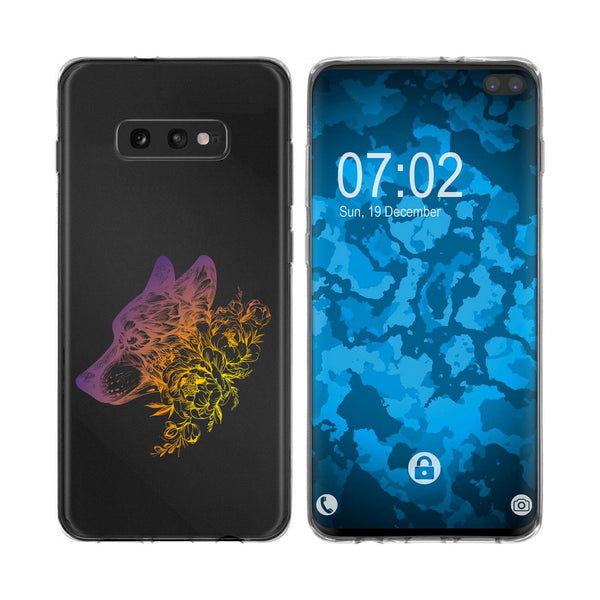Galaxy S10e Silikon-Hülle Floral Wolf M3-3 Case