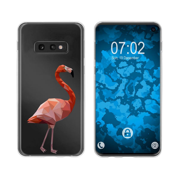 Galaxy S10e Silikon-Hülle Vektor Tiere Flamingo M2 Case