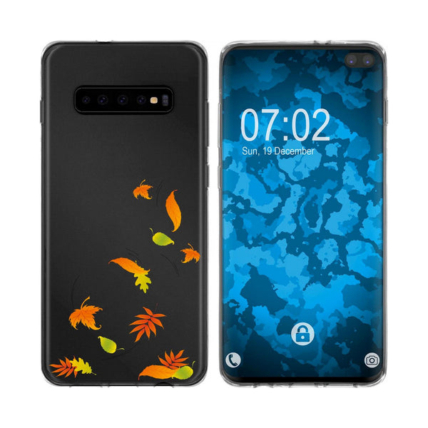 Galaxy S10 Plus Silikon-Hülle Herbst Blätter/Leaves M1 Case