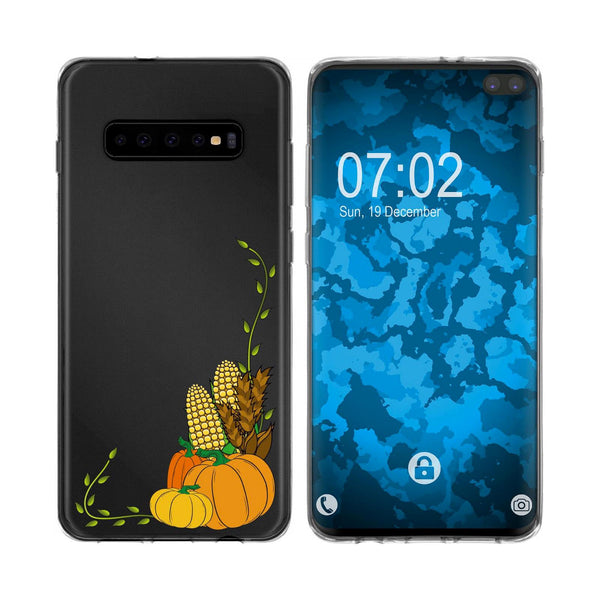 Galaxy S10 Plus Silikon-Hülle Herbst Erntedankfest/Thanksgiv