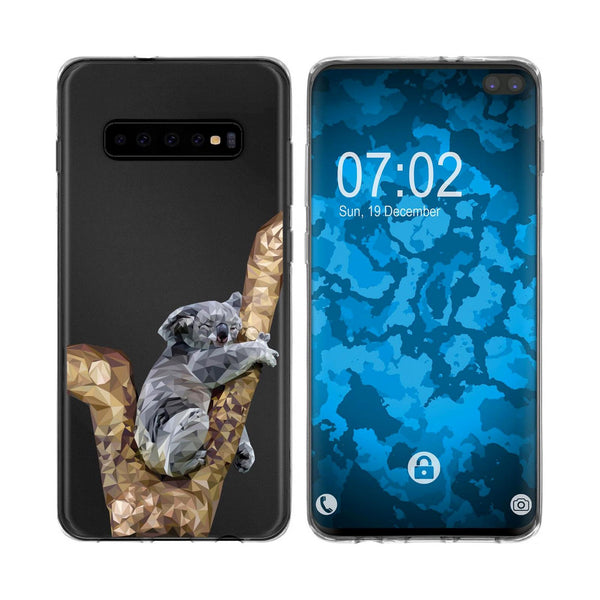 Galaxy S10 Plus Silikon-Hülle Vektor Tiere Koala M9 Case