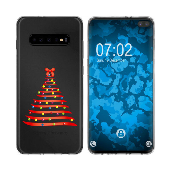 Galaxy S10 Plus Silikon-Hülle X Mas Weihnachten Weihnachtsba