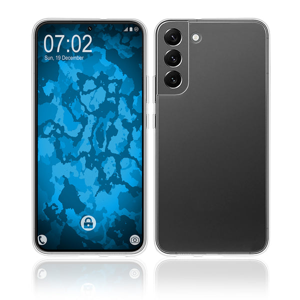 PhoneNatic Case kompatibel mit Samsung Galaxy S22 Plus - Crystal Clear Silikon Hülle crystal-case Cover