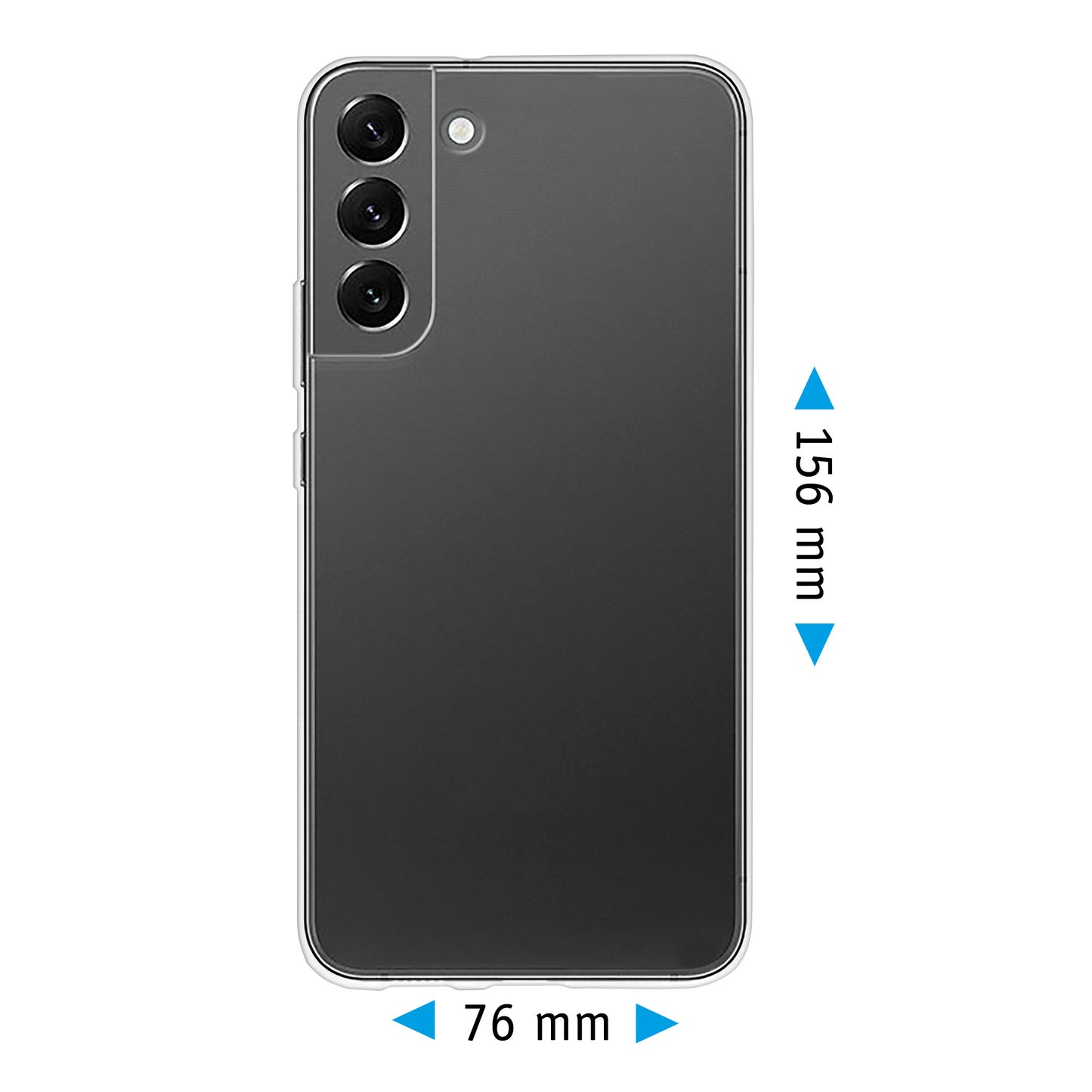 PhoneNatic Case kompatibel mit Samsung Galaxy S22 Plus - Crystal Clear Silikon Hülle crystal-case Cover