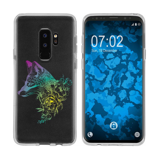 Galaxy S9 Silikon-Hülle Floral Fuchs M1-4 Case
