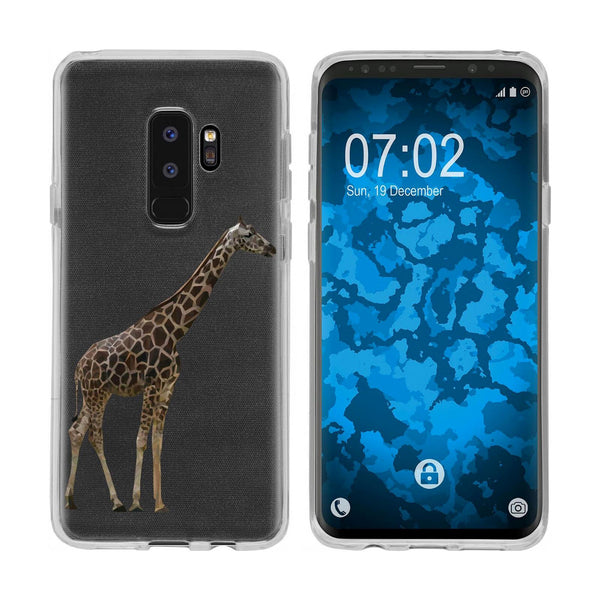 Galaxy S9 Plus Silikon-Hülle Vektor Tiere Giraffe M8 Case