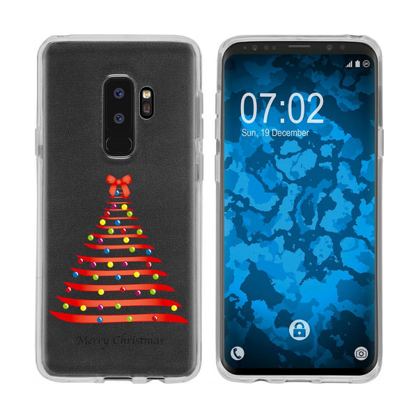 Galaxy S9 Plus Silikon-Hülle X Mas Weihnachten Weihnachtsbau