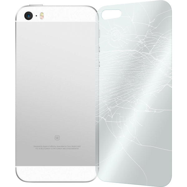 2 x Apple iPhone SE 2016 (1.Gen) Glas-Displayschutzfolie Rüc