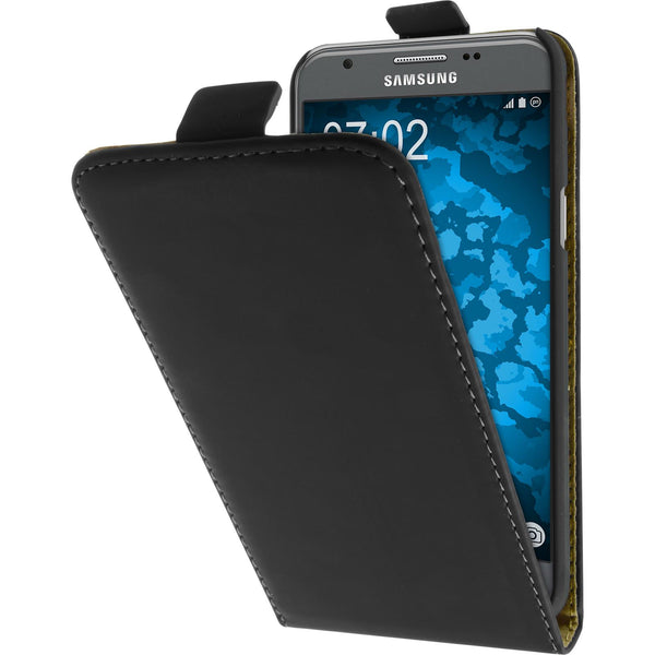 Kunst-Lederhülle für Samsung Galaxy J3 Emerge Flip-Case schw