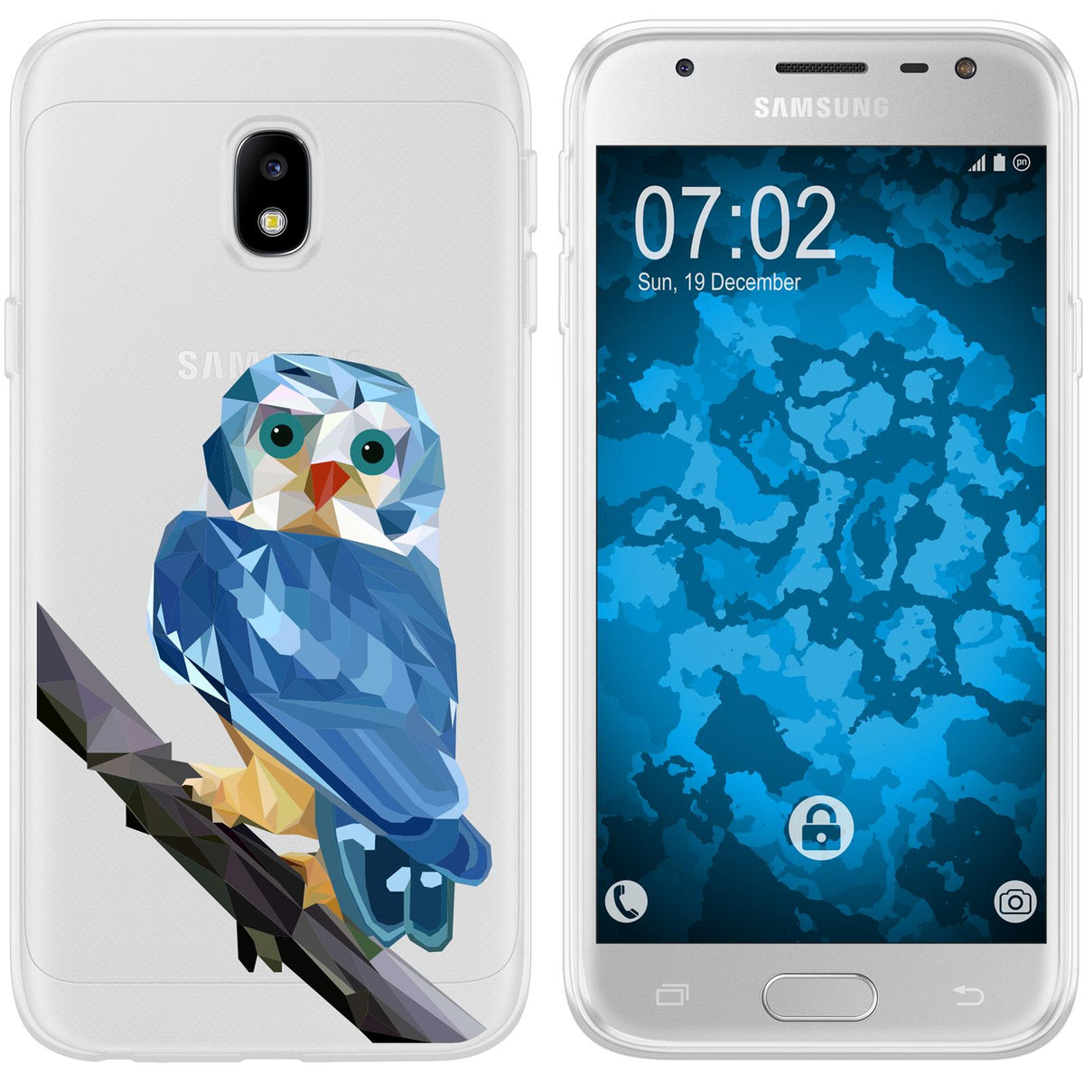Galaxy J3 2017 Silikon-Hülle Vektor Tiere M1 Case
