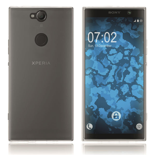 PhoneNatic Case kompatibel mit Sony Xperia XA2 Plus - Crystal Clear Silikon Hülle transparent Cover