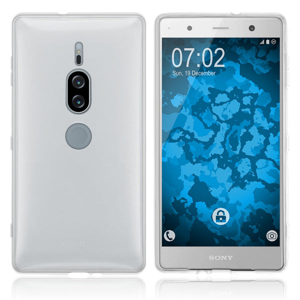 PhoneNatic Case kompatibel mit Sony Xperia XZ2 Premium - Crystal Clear Silikon Hülle transparent Cover