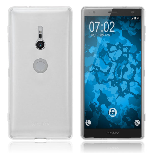 PhoneNatic Case kompatibel mit Sony Xperia XZ2 - Crystal Clear Silikon Hülle transparent Cover