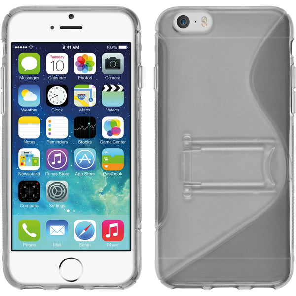 PhoneNatic Case kompatibel mit Apple iPhone 6s / 6 - grau Silikon Hülle