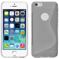 PhoneNatic Case kompatibel mit Apple iPhone 6s / 6 - clear Silikon Hülle S-Style + 2 Schutzfolien
