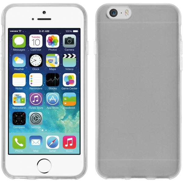 PhoneNatic Case kompatibel mit Apple iPhone 6s / 6 - weiß Silikon Hülle transparent + 2 Schutzfolien