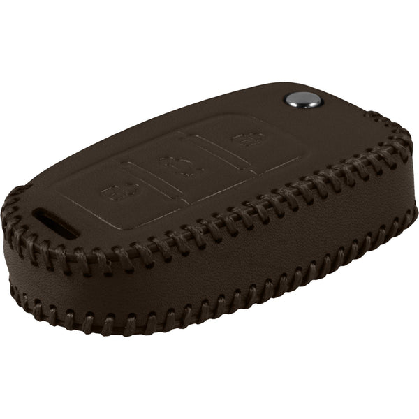 Echtleder stitched Schlüssel Hülle für die VW Passat 3-Taste