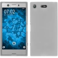 PhoneNatic Case kompatibel mit Sony Xperia XZ1 Compact - weiß Silikon Hülle matt Cover