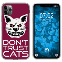 iPhone 11 Pro Silikon-Hülle Crazy Animals Katze M1 Case